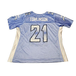 Y2K LaDainian Tomlinson 21 Chargers NFL Football Sparkly Reebok Jersey Womens L